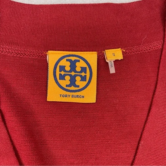 Tory Burch Red Cotton Cardigan Sweater Women's Size S - Picture 7 of 7